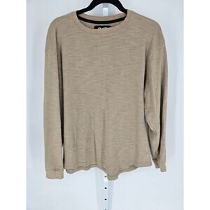 CSG Men's Long Sleeve Crew Neck Tan T-shirt Size 2XL/2TG